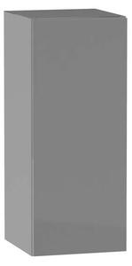 Horní kuchyňská skříňka ADAMA - šířka 30 cm, lesklá šedá / šedá