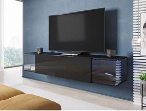 TV stolek ASHTON 2 - černý / lesklý černý