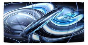 Sablio Ručník Modrá abstrakce - 70x140 cm