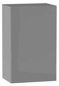Horní kuchyňská skříňka ADAMA - šířka 45 cm, lesklá šedá / šedá