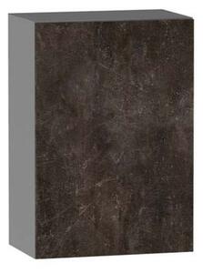 Horní kuchyňská skříňka ADAMA - šířka 50 cm, beton tmavý atelier / šedá