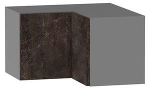 Horní rohová skříňka ADAMA - šířka 60 cm, beton tmavý atelier / šedá