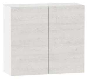 Horní kuchyňská skříňka ADAMA - šířka 80 cm, modřín sibu / bílá