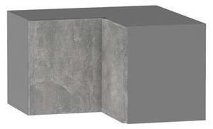 Horní rohová skříňka ADAMA - šířka 60 cm, beton světlý atelier / šedá
