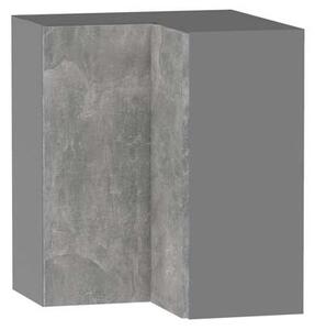 Kuchyňská rohová skříňka ADAMA - šířka 60 cm, beton světlý atelier / šedá