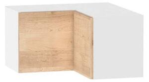 Horní rohová skříňka ADAMA - šířka 65 cm, buk artisan / bílá