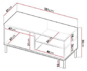 Televizní stolek FULTON 1 - černý