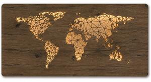 "Mapa světa" světelný obraz s baterií a pohybovým čidlem 120x60 cm provedení povrchu: dub světlý