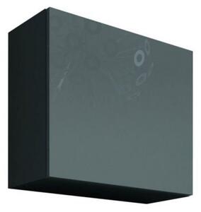 Závěsná skříňka ASHTON 1 - šedá / lesklá šedá