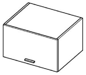 Kuchyňská závěsná skříňka ADAMA - šířka 45 cm, lesklá černá / šedá