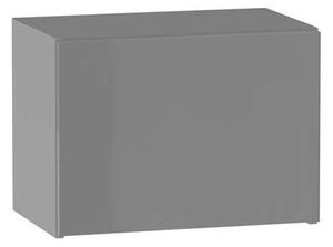 Závěsná kuchyňská skříňka ADAMA - šířka 50 cm, lesklá šedá / šedá