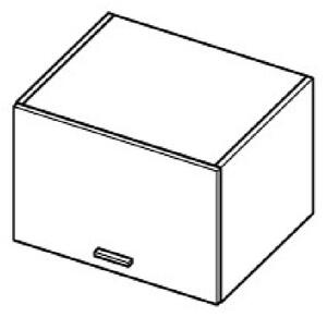 Závěsná kuchyňská skříňka ADAMA - šířka 40 cm, lesklá bílá / bílá