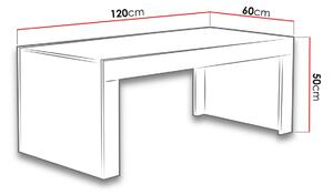 Konferenční stolek LOJA - černý / lesklý černý