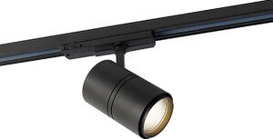 Kolejnicový systém černý včetně LED stmívatelné 3světelné 3fázové pravé - Pravítko 38