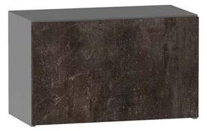 Závěsná kuchyňská skříňka ADAMA - šířka 60 cm, beton tmavý atelier / šedá