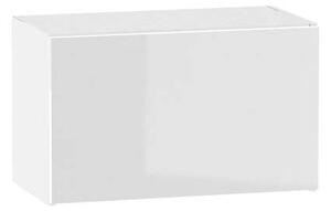 Závěsná kuchyňská skříňka ADAMA - šířka 60 cm, lesklá bílá / bílá