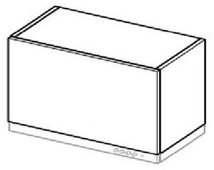 Digestořová skříňka ADAMA - šířka 60 cm, lesklá bílá / bílá