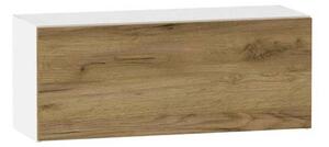 Závěsná kuchyňská skříňka ADAMA - šířka 90 cm, dub craft zlatý / bílá