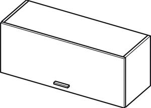 Závěsná kuchyňská skříňka ADAMA - šířka 90 cm, modřín sibu / bílá