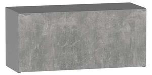 Závěsná kuchyňská skříňka ADAMA - šířka 80 cm, beton světlý atelier / šedá