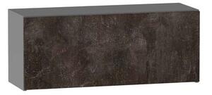 Závěsná kuchyňská skříňka ADAMA - šířka 90 cm, beton tmavý atelier / šedá