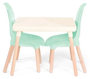 B-Toys Dětský stolek + 2 židličky Mint