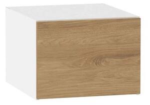Kuchyňská závěsná skříňka ADAMA - šířka 50 cm, hickory přírodní / bílá