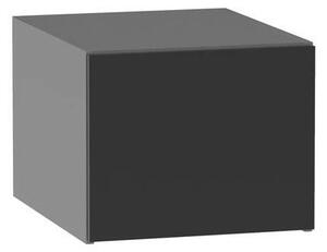 Kuchyňská závěsná skříňka ADAMA - šířka 45 cm, lesklá černá / šedá