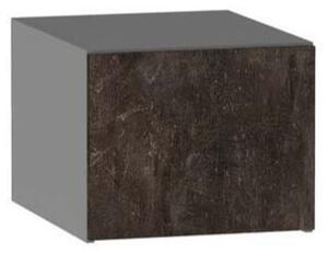 Kuchyňská závěsná skříňka ADAMA - šířka 45 cm, beton tmavý atelier / šedá