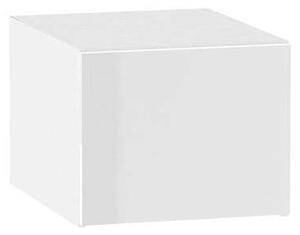 Kuchyňská závěsná skříňka ADAMA - šířka 45 cm, lesklá bílá / bílá