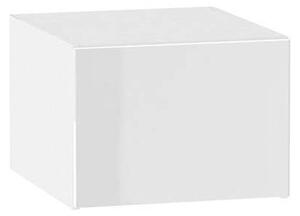 Kuchyňská závěsná skříňka ADAMA - šířka 50 cm, lesklá bílá / bílá