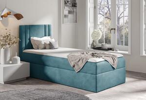Boxspringová postel CELESTA MINI - 80x200, modrá + topper ZDARMA