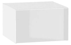 Kuchyňská závěsná skříňka ADAMA - šířka 60 cm, lesklá bílá / bílá
