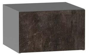Kuchyňská závěsná skříňka ADAMA - šířka 60 cm, beton tmavý atelier / šedá