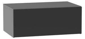 Kuchyňská závěsná skříňka ADAMA - šířka 90 cm, lesklá černá / šedá