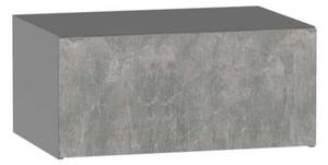 Kuchyňská závěsná skříňka ADAMA - šířka 80 cm, beton světlý atelier / šedá