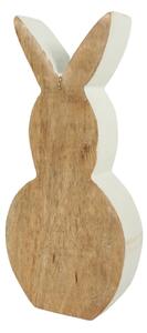 Dřevěný velikonoční zajíc NUBBIN 18 cm, bílý