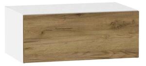 Kuchyňská závěsná skříňka ADAMA - šířka 90 cm, dub craft zlatý / bílá