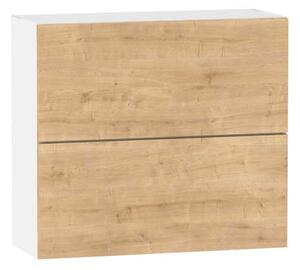 Dvoudveřová závěsná skříňka ADAMA - šířka 60 cm, modrý dub / bílá