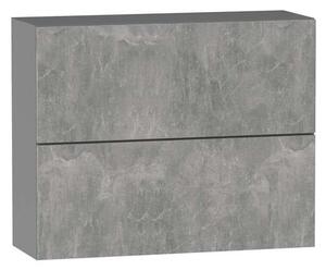 Dvoudveřová závěsná skříňka ADAMA - šířka 90 cm, beton světlý atelier / šedá