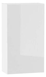 Policová kuchyňská skříňka ADAMA - šířka 60 cm, lesklá bílá / bílá