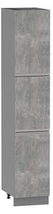 Potravinová skříň ADAMA - šířka 40 cm, beton světlý atelier / šedá, nožky 10 cm