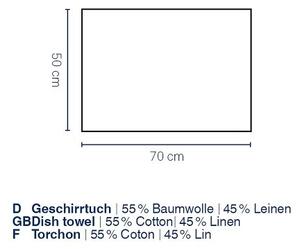 KELA Utěrka Puro 55% bavlna/45% len šedá 70,0x50,0cm KL-12805