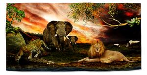 Sablio Ručník Zvířata ze Sahary - 70x140 cm
