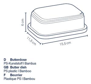 KELA Dóza na máslo Namur PS plast béžová 15,5x11,5x6,0cm KL-12082