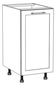 Dolní jednodveřová skříňka ARACY - šířka 40 cm, bílá, nožky 10 cm