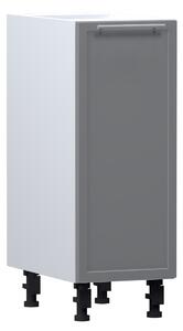 Výsuvná skříňka ARACY - šířka 30 cm, šedá / bílá, nožky 10 cm
