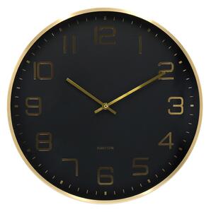 Nástěnné hodiny ELEGANCE GLOW, Ø 40 cm, černé
