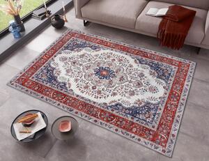 Nouristan - Hanse Home koberce Kusový koberec Asmar 104964 light grey, red, blue - 80x150 cm