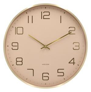 Nástěnné hodiny ELEGANCE GLOW, Ø 40 cm, hnědé